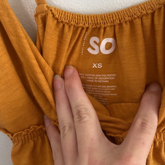 SO Yellow Peplum Tank Top - Picture 2 of 4